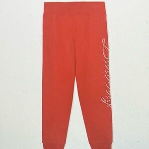 Burberry, NWTs Red Kids script logo track pants size 10 Y